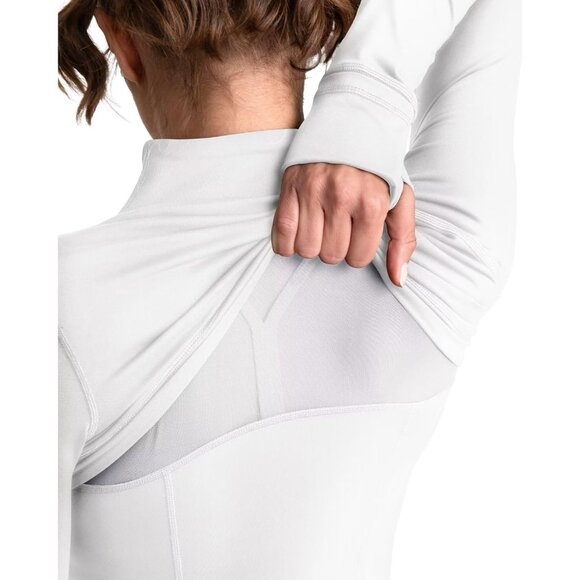 Brand New Women White Polyamide Full Zip BBL Workout Yoga Jacket With Pockets - Picture 5 of 6